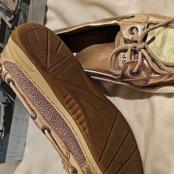 Sperry Top-Sider angelfish rose gold metal 5.5 boat shoes - Picture 2 of 8